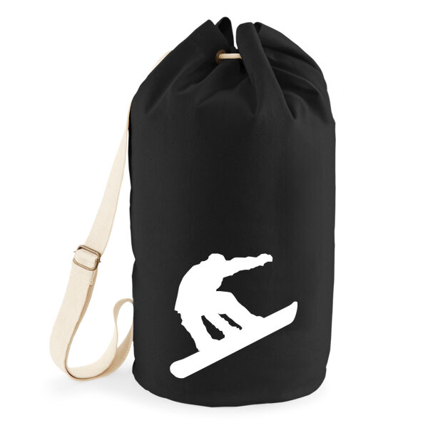 Seesack Snowboarden Silhouette 20 Liter Rucksack Black