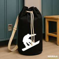 Seesack Snowboarden Silhouette 20 Liter Rucksack Black