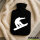 Wärmflasche Snowboarden Silhouette