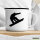 Emaille Tasse Snowboarden Silhouette 300ml Vintage Emaille Becher