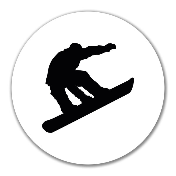 Aufkleber Snowboarden Silhouette 10cm Sticker