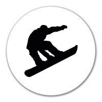 Aufkleber Snowboarden Silhouette 10cm Sticker