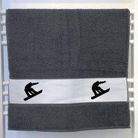 Handtuch Snowboarden Silhouette 50x100cm