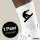 Socken Snowboarden Silhouette Größe 37/46 White Motiv Tennissocken