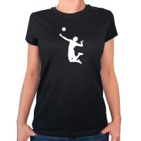 Damen T-Shirt Volleyball Silhouette Größe XS-XXL