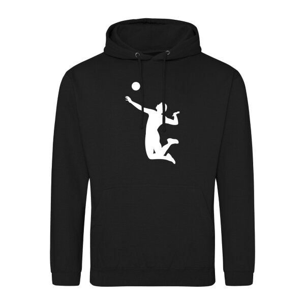 Unisex Hoodie Volleyball Silhouette Größe S-3XL