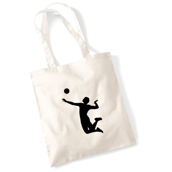 Jutebeutel Volleyball Silhouette 10 Liter