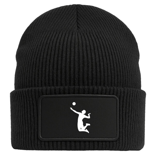 Beanie Volleyball Silhouette Black Mütze
