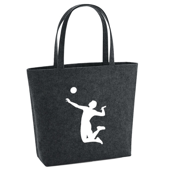 Filzshopper Volleyball Silhouette 22 Liter Filztasche
