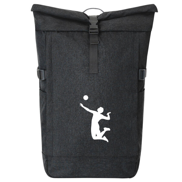 Kurierrucksack Volleyball Silhouette 30-44 Liter Black Melange