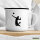 Emaille Tasse Volleyball Silhouette 300ml Vintage Emaille Becher