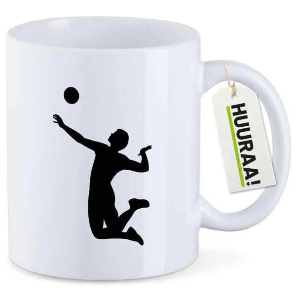 Kaffeetasse Volleyball Silhouette 330ml