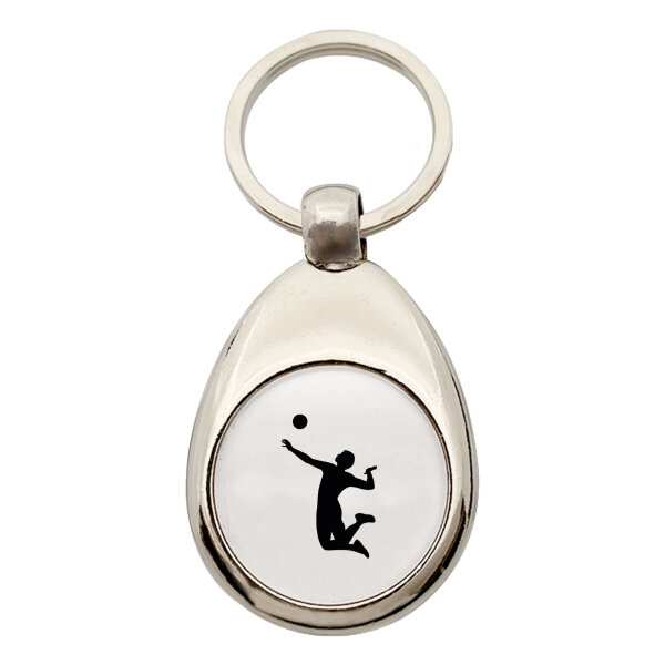Schlüsselanhänger Volleyball Silhouette