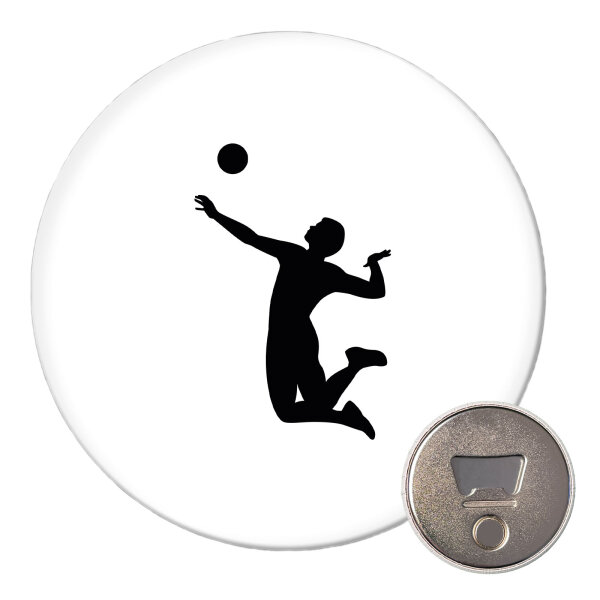 Magnet Volleyball Silhouette 59mm Kühlschrankmagnet Flaschenöffner