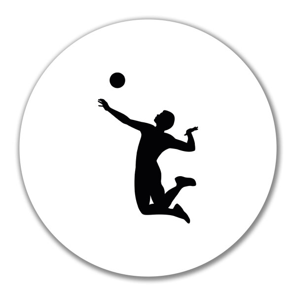 Aufkleber Volleyball Silhouette 10cm Sticker