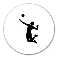 Aufkleber Volleyball Silhouette 10cm Sticker