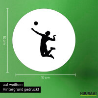 Aufkleber Volleyball Silhouette 10cm Sticker