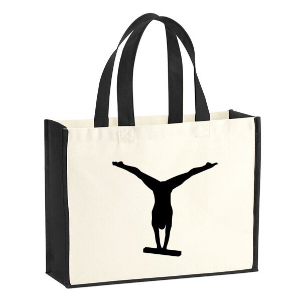 Jutetasche Schwebebalken Turnen 21 Liter Black
