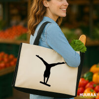 Jutetasche Schwebebalken Turnen 21 Liter Black