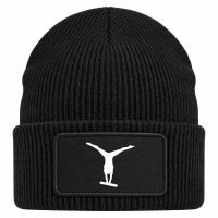 Beanie mit Patch Schwebebalken Turnen Black