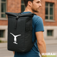 Kurierrucksack Schwebebalken Turnen 30-44 Liter Black Melange