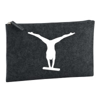 Kulturbeutel Schwebebalken Turnen 1 Liter Filz Charcoal...