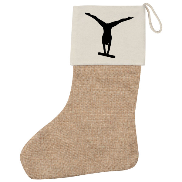 Weihnachtsstrumpf Schwebebalken Turnen Beige