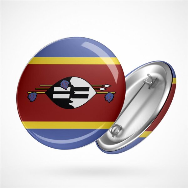 Button Eswatini Swasiland Flagge Größe 59mm