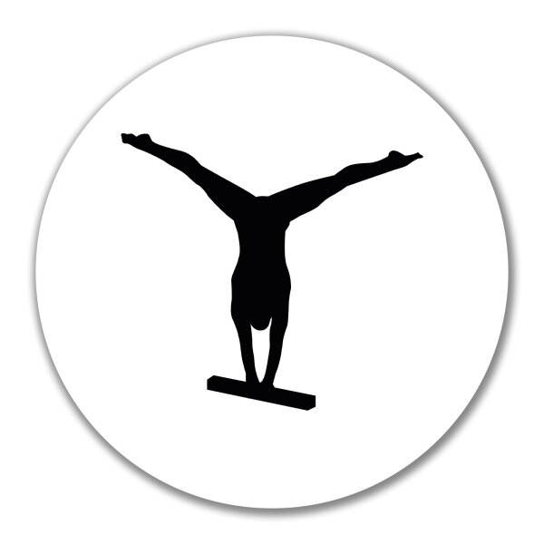 Aufkleber Schwebebalken Turnen 10cm Sticker