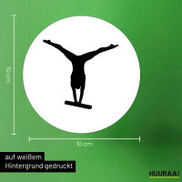 Aufkleber Schwebebalken Turnen 10cm Sticker