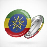 Button Ethiopia Äthiopien Flagge Größe 59mm
