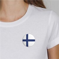 Button Finnland Flagge Größe 59mm