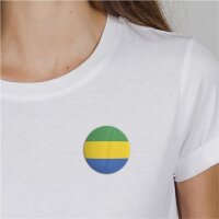 Button Gabon Flagge Größe 59mm
