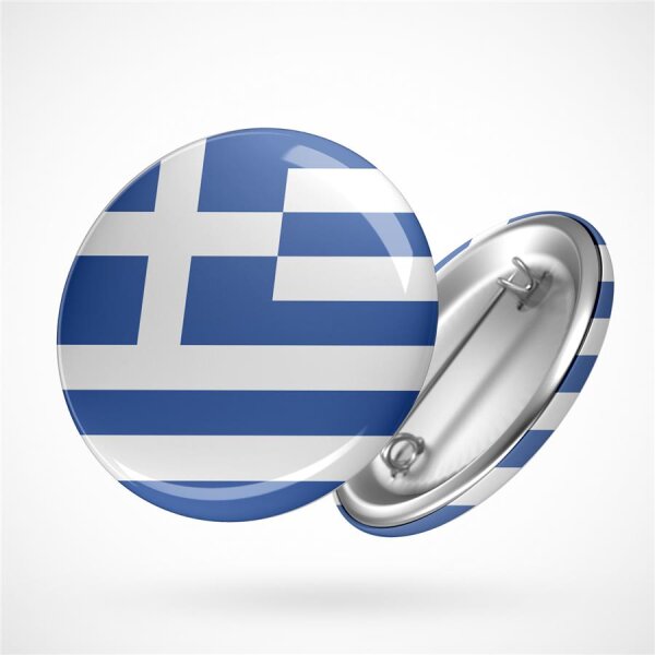 Button Greece Griechenland Flagge Größe 59mm
