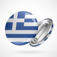 Button Greece Griechenland Flagge Größe 59mm