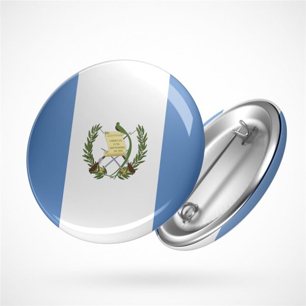 Button Guatemala Flagge Größe 59mm