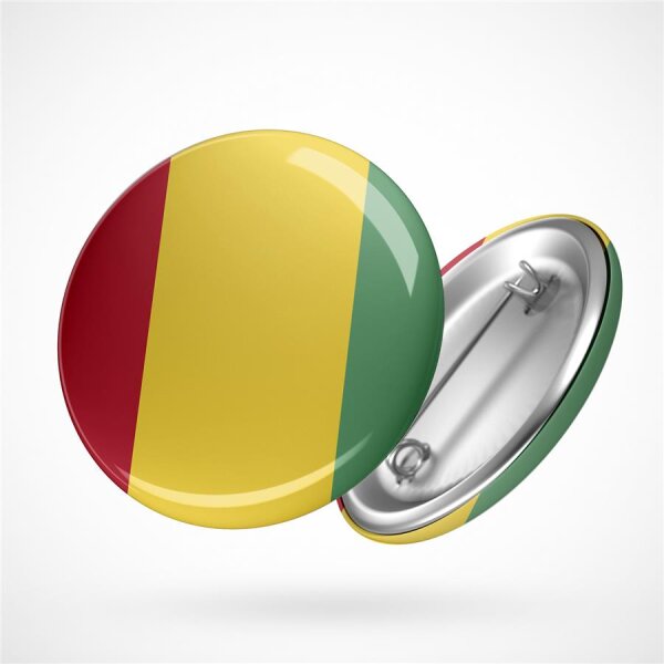 Button Guinea Flagge Größe 59mm