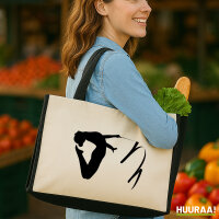 Jutetasche Rhythmische Sportgymnastik Silhouette 21 Liter Black