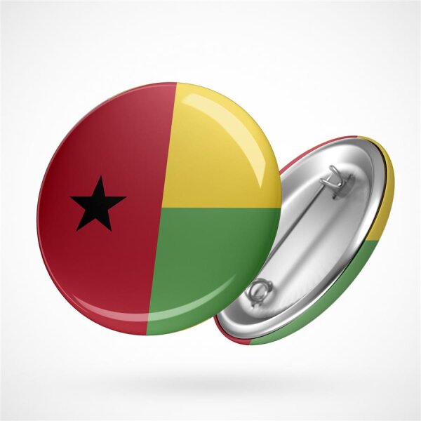Button Guinea-Bissau Flagge Größe 59mm