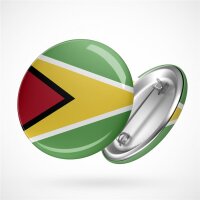 Button Guyana Flagge Größe 59mm