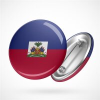 Button Haiti Flagge Größe 59mm