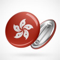 Button Hong Kong Flagge Größe 59mm