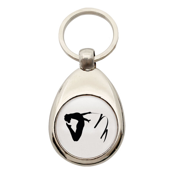 Schlüsselanhänger Rhythmische Sportgymnastik Silhouette
