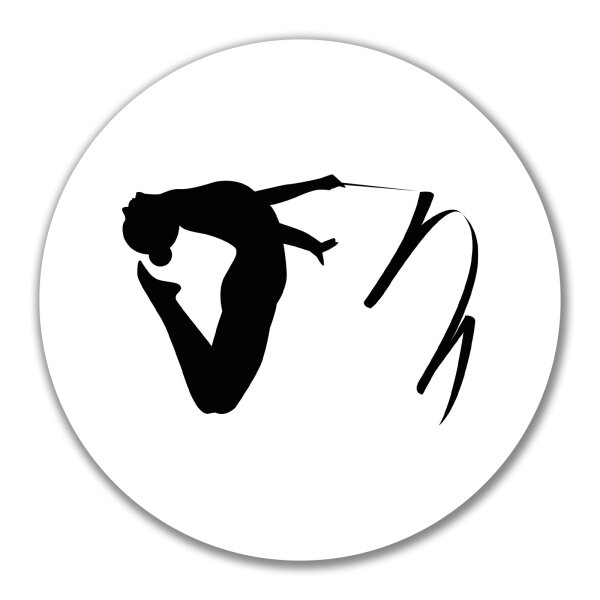 Aufkleber Rhythmische Sportgymnastik Silhouette 10cm Sticker