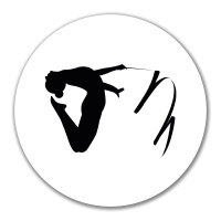 Aufkleber Rhythmische Sportgymnastik Silhouette 10cm Sticker