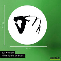 Aufkleber Rhythmische Sportgymnastik Silhouette 10cm Sticker