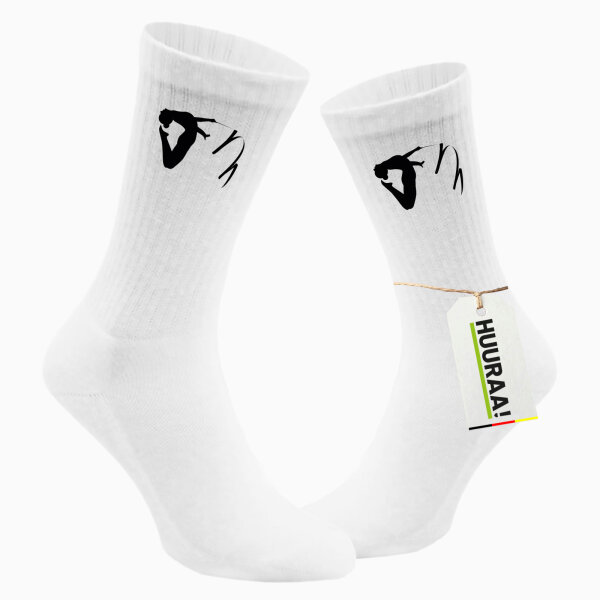 Socken Rhythmische Sportgymnastik Silhouette Größe 37/46 White Motiv Tennissocken