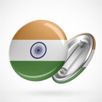 Button India Indien Flagge Größe 59mm