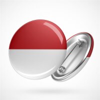 Button Indonesien Flagge Größe 59mm
