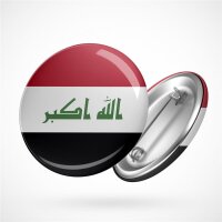 Button Irak Flagge Größe 59mm